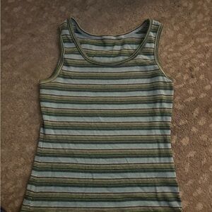 Striped Green Sleeveless Top